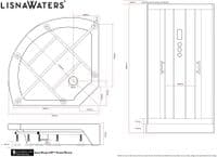 Lisna Waters LW11 900mm x 900mm - White - Quadrant Shower Cabin